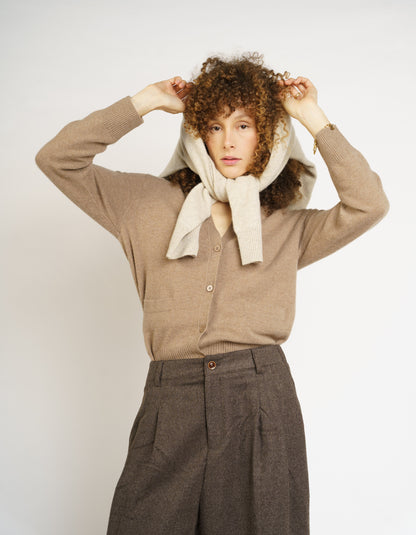Cardigan FLANELLE - Taupe