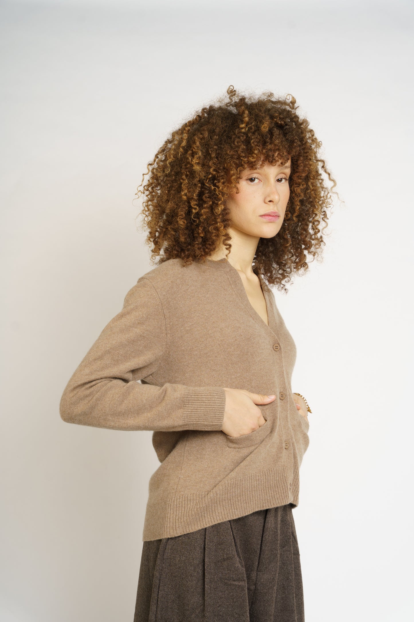 Cardigan FLANELLE - Taupe